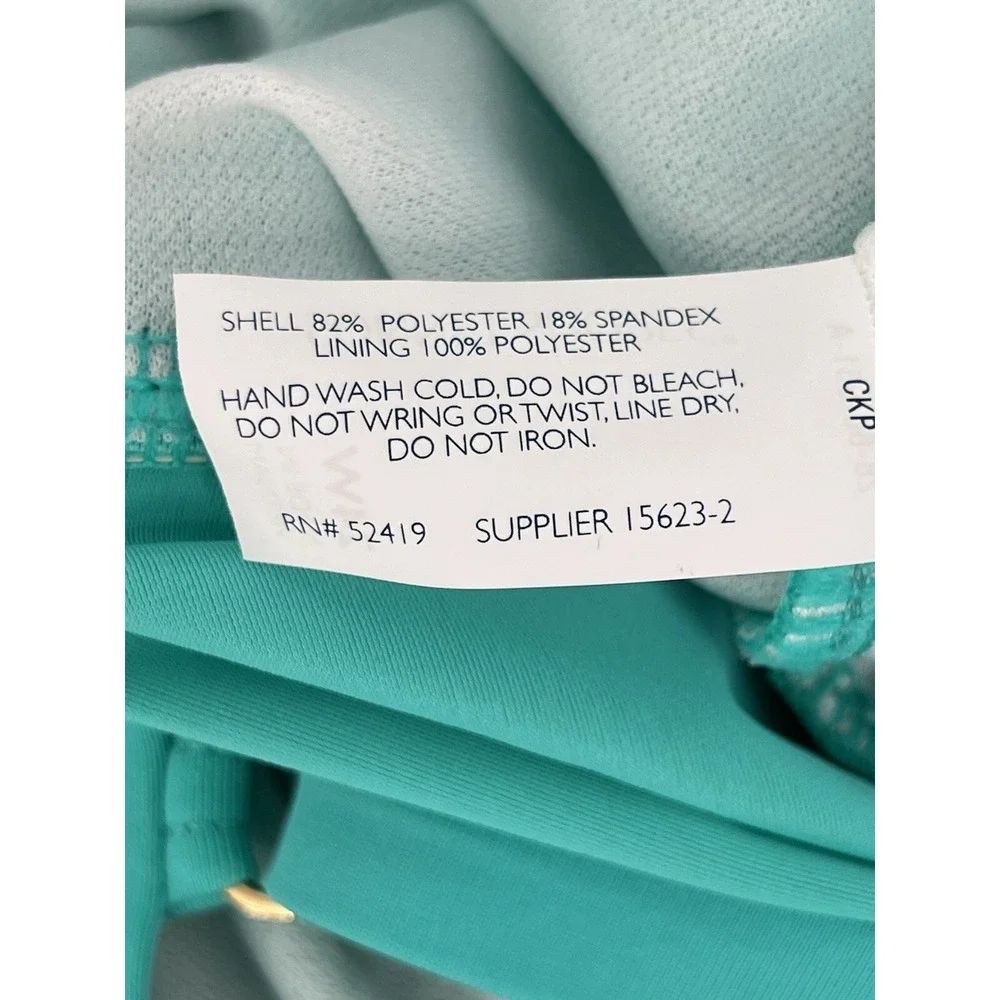 Sonnet Shores Adriatic Aqua Blue Tankini Swimsuit Top Womens Sz 24W‎ Org $54